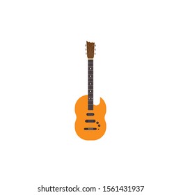 guitar vector, music isolated logo symbol.