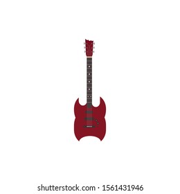 guitar vector, music isolated logo symbol.