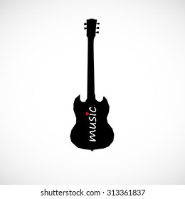 guitar vector music musical acoustic rock illustration