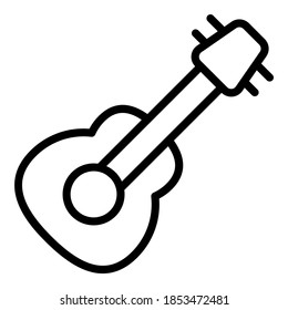 guitar vector outline icon. Hindu festival, Hindu celebration icon,