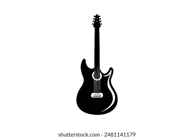guitar vector , silhouette, illustration, this a editable eps file  