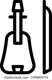 guitar vector thin line icon