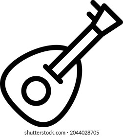 guitar vector thin line icon