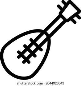 guitar vector thin line icon