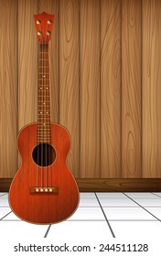 A guitar at the wall