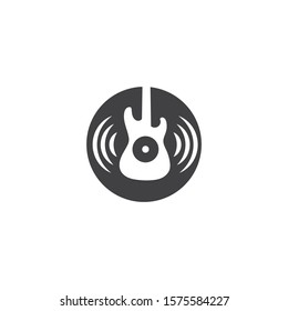 Guitar  Wave Logo Template vector symbol nature