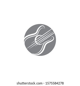 Guitar  Wave Logo Template vector symbol nature