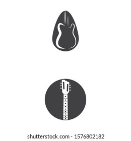 Guitar  Wave Logo Template vector symbol nature