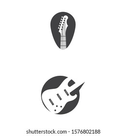 Guitar  Wave Logo Template vector symbol nature