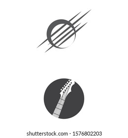 Guitar  Wave Logo Template vector symbol nature