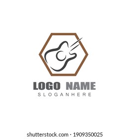 Guitar  Wave Logo Template vector symbol nature