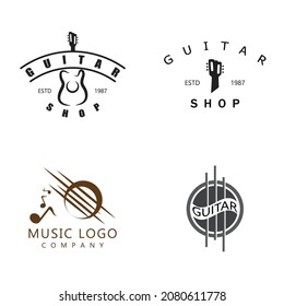 Guitar Wave Logo Template vector symbol nature
