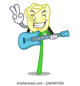 With guitar white rose the on character table