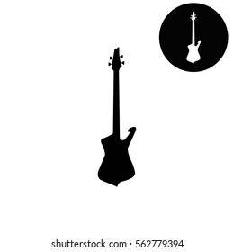 Guitar  - white vector icon