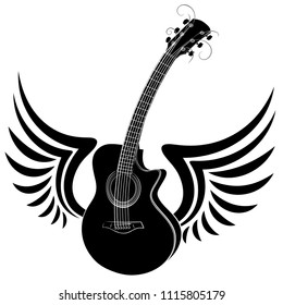 Guitar with wings. 
