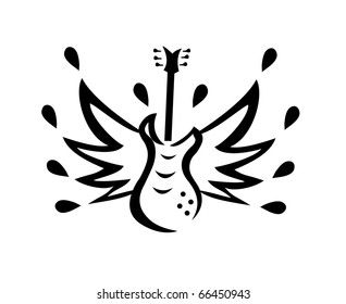 guitar with wings