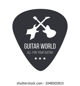 Guitar world monochrome logo