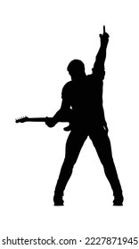 Guitarist artist silhouette vector art
