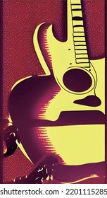 Guitarist Guitar Recital Poster Vector Illustration