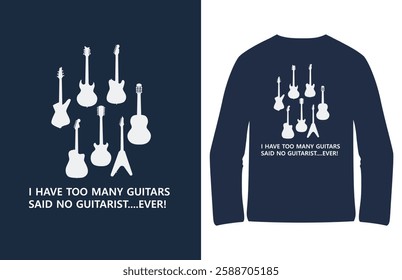 The guitarist retro t shirt design