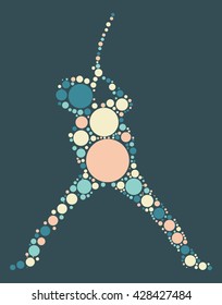 Guitarist shape design by color point