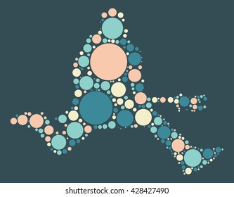 Guitarist shape design by color point
