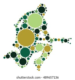 guitarist shape vector design by color point