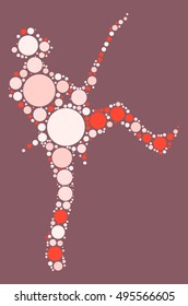 guitarist shape vector design by color point
