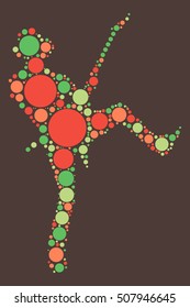 guitarist shape vector design by color point
