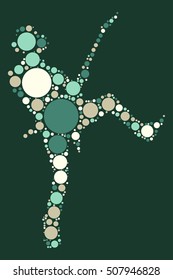 guitarist shape vector design by color point