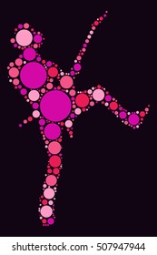 guitarist shape vector design by color point