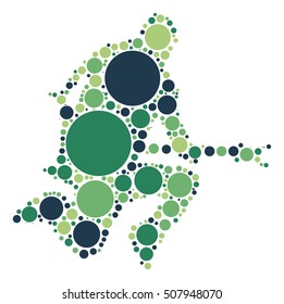 guitarist shape vector design by color point
