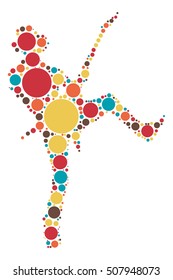 guitarist shape vector design by color point