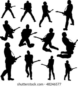 Guitarist silhouettes