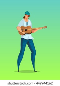 Guitarist, Vector illustration.