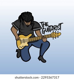 The guitarist's vector illustration art 
very good for t-shirts, posters, wallpaper, sticker