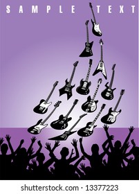 Guitars in front of a live audience