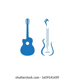 Guitars logo icon vector illustration.
