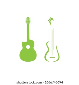 Ilustración vectorial de icono del logotipo de los Guitars.