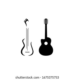 Ilustración vectorial de icono del logotipo de los Guitars.