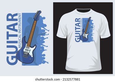 Guitars vector illustration on white background for web or t shirt.