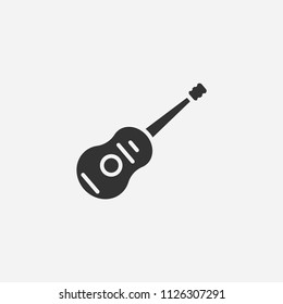 Guitat icon illustration,vector music sign symbol