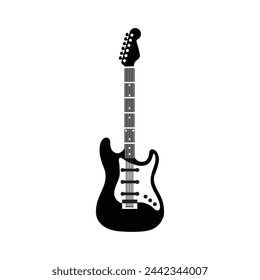 Icono O Logotipo De Guiter En Ilustración Vectorial De Estilo De Línea Moderna