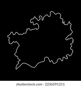 Guizhou province map, administrative divisions of China. Vector illustration.