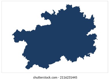 Guizhoud State of China Vektorgrafik auf weißem Hintergrund