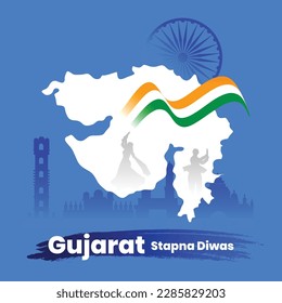 Gujarat day celebration. Gujarat foundation day. Gujarat Sthapana divas