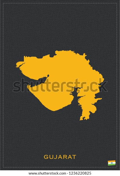 Gujarat Vector Map Stock Vector (Royalty Free) 1236220825