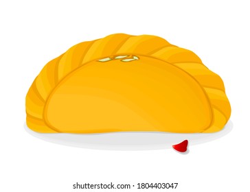 Gujiya Indian Sweets oder Mithai Food Vector