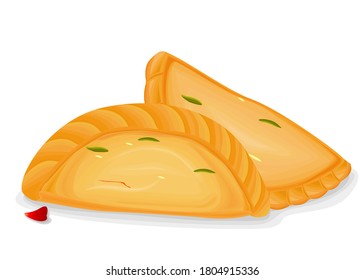 Gujiya Indian Sweets oder Mithai Food Vector