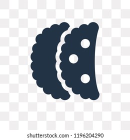 Gujjia vector icon isolated on transparent background, Gujjia transparency concept can be used web and mobile